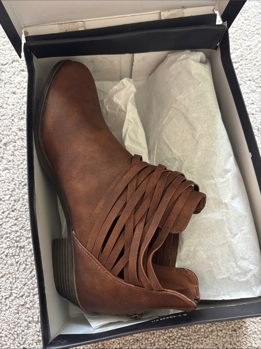 Nautica Brown Strappy Ankle Booties
